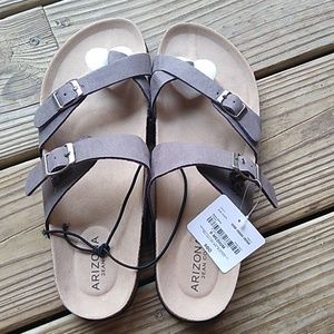 NWT Arizona buckled summer sandle Drk. Gray Birkenstock look alike .. sz. 9